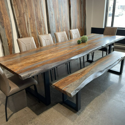 [TOP ONLY] Dining Table - Live Edge Sheesham Wood - More Sizes