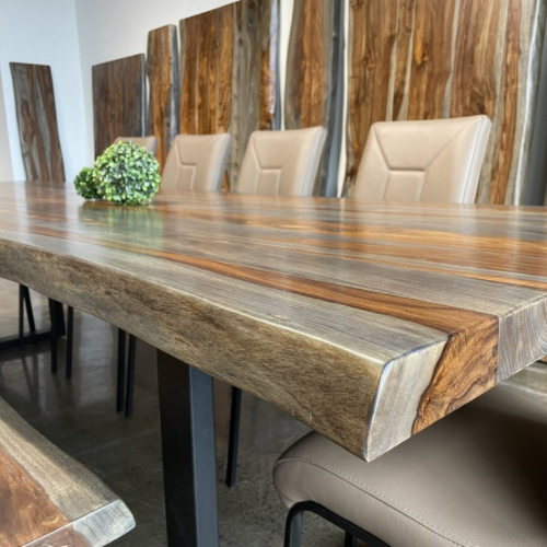 [TOP ONLY] Dining Table - Live Edge Sheesham Wood - More Sizes