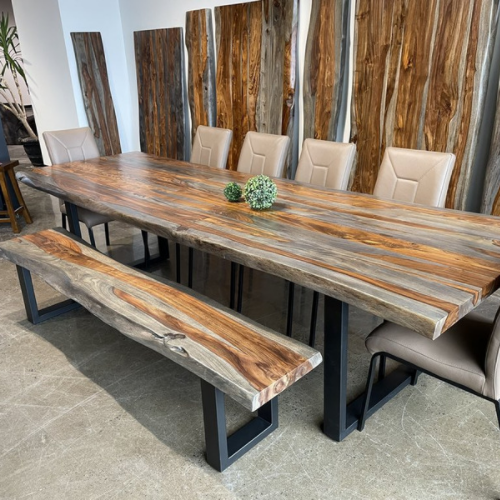 [TOP ONLY] Dining Table - Live Edge Sheesham Wood - More Sizes