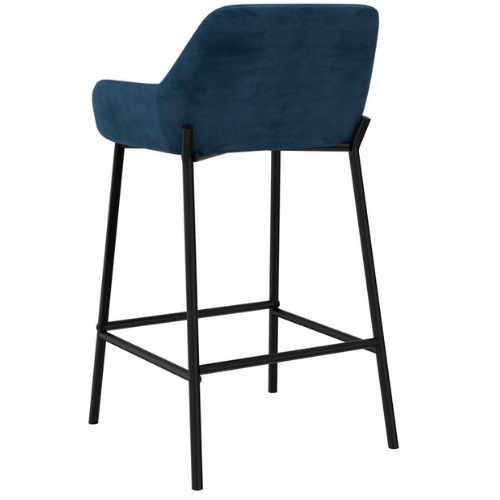 BAILY - Counter Stool (set of 2) - Velvet Fabric - More Colors