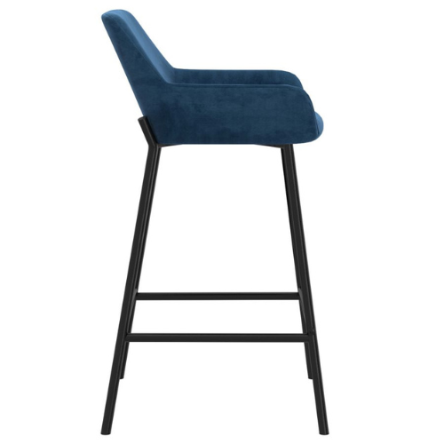 BAILY - Counter Stool (set of 2) - Velvet Fabric - More Colors