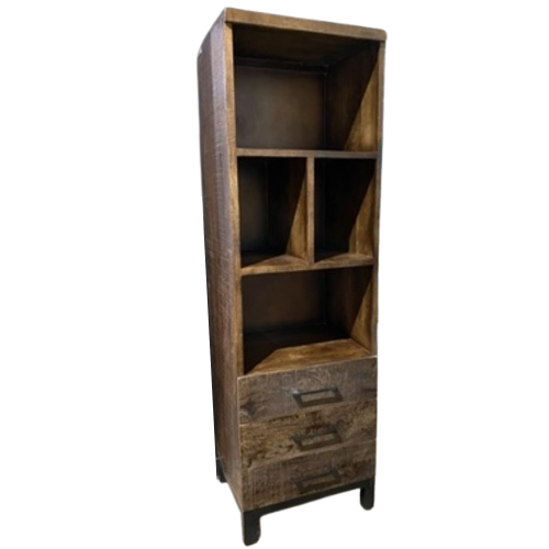 The Bookcase Mango Wood dark brown is a great way to store your books. It features a durable and sturdy design, nice color, and plenty of space for your books.